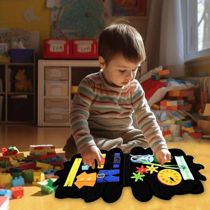 Tabla sensorial para niños - Tabla sensorial de actividades educativas | Tabla de actividades educativas de aprendizaje, juguete de viaje de animales, desarrollo de habilidades motoras finas Hondony