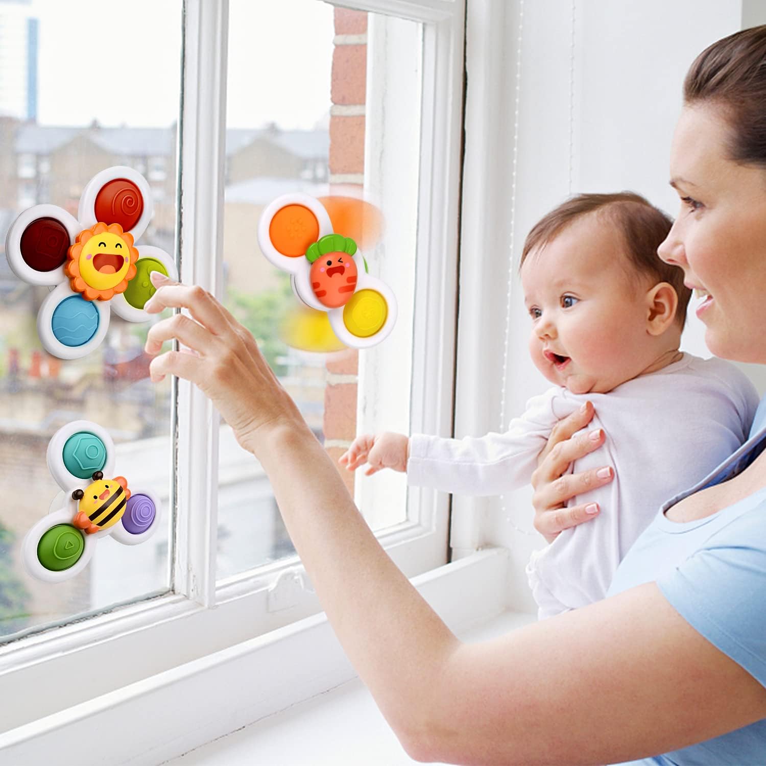 3 pièces Spinner à ventouse pour bébé