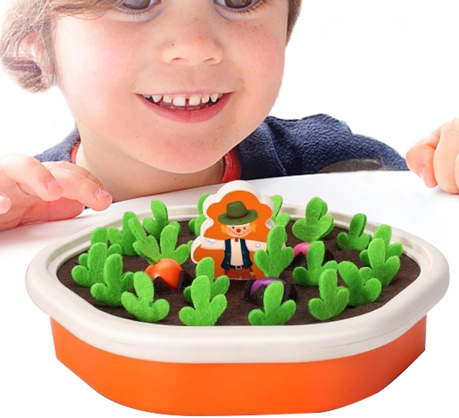 Jeu de mémoire Fidtoy Radish Farm Carrot Pulling pour enfants