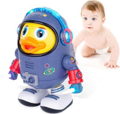 Fidtoy Space Duck Musical Toy for Toddlers | Interactive LED & Music Sensory Learning