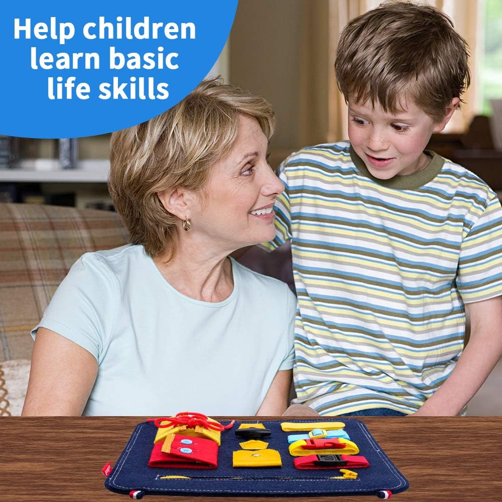 Toddlers Toy Gifts for 4 Year Old Girls Boy, Baby Learning Montessori Toys for Kids Girl Boy Age 4 5 6 Toddler Birthday Present Gift Educational Sensory Busy Board Toy for 4-6 Year Olds Kid Child