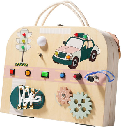 Kindergarten Educational Toys, Smontessori, Busy Board, Educational Toy, 1-8 Years Old, Birthday Gift, Fingertip Education, Early Development, Learning Red-Green Light Switch Toolbox, Early