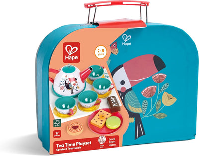 Fidtoy Juego de té de juguete para juegos de imitación con tetera, tazas y galletas