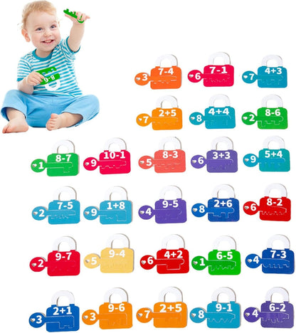 Contando labirinto, brinquedos de correspondência de letras | Brinquedos de emparelhamento de letras em formato de fechadura de | Brinquedo de atividade de quebra-cabeça educacional de cognição de cor