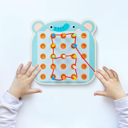 bnf Lacing Threading Toy with Cards Travel Toy for Car Age 3 4 5 6 Airplane Elephant Baby | Toys for Baby | Developmental Baby Toys