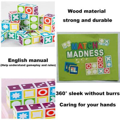 Fidtoy Puzzle Board Game for Kids Brain Development Matching Blocks Game for 3+ Year Olds Family Game Night Logic Thinking Training Toy