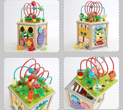 Fidtoy Multifunction Beaded Treasure Box Montessori Activity Toy