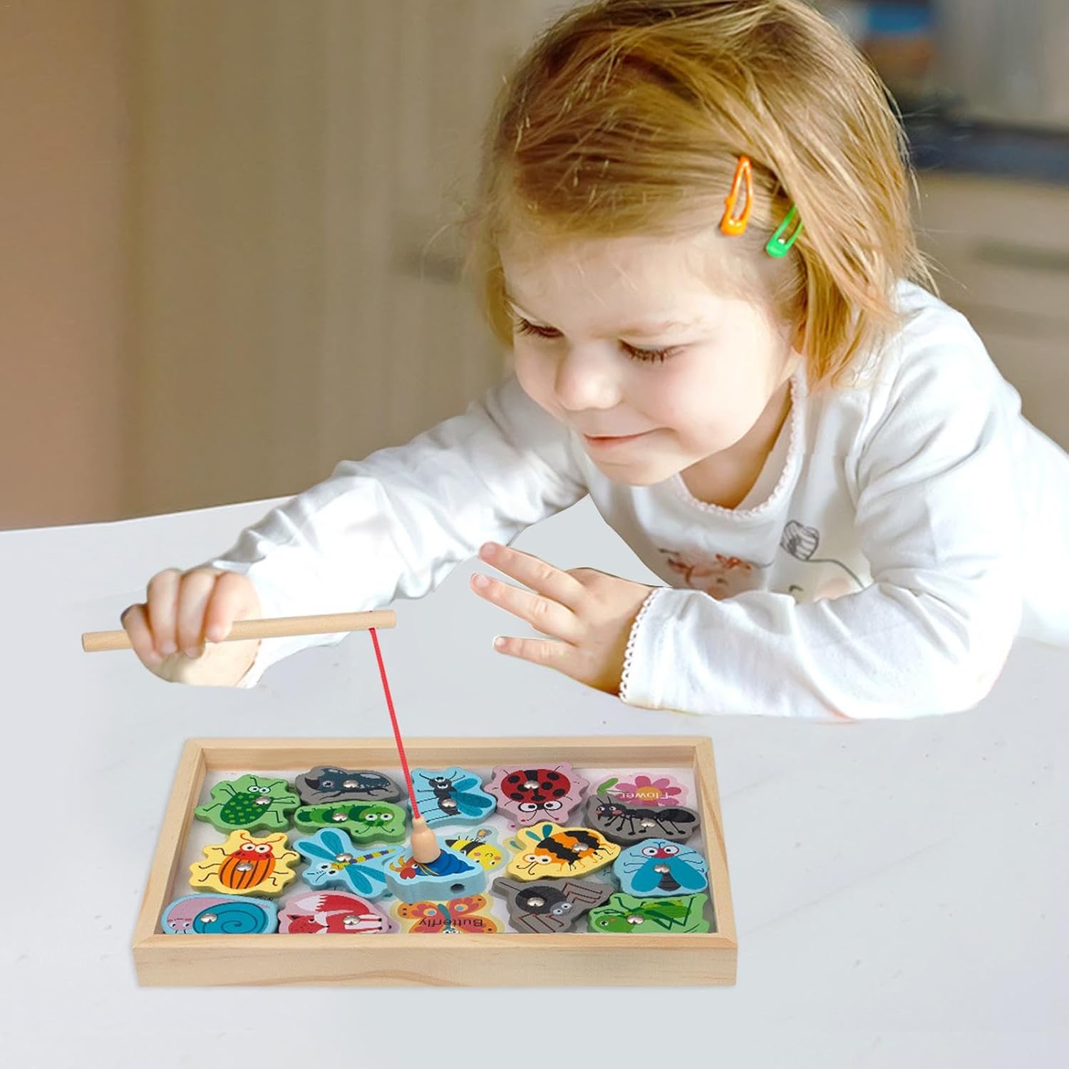 Juguetes educativos de pesca - Juegos de pesca magnéticos 2 en 1 seguros e inofensivos - Juego de pesca para niños pequeños, juguetes de pesca magnéticos, regalo para niños