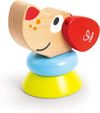 Fidtoy Wooden Puppy Stacking Toy with Sound for Toddlers
