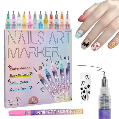 Stylos de Nail Art MagicMani™ - Créativité Rapide et Sans Salissures pour Enfants