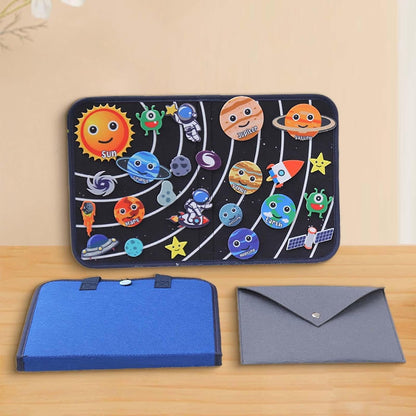 ATORSE Montessori Toy Early Education Portable Hand Eye Coordination Busy Board Set Sky