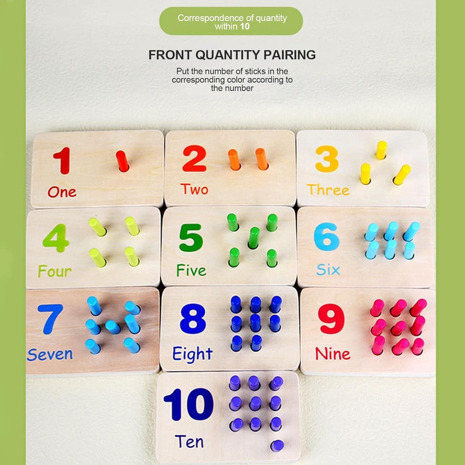 4 Pcs Montessori Peg Board Toys - 0-10 Math and Color Toys For Toddlers - With Wooden Alphabet Tracing Board Montessori Math Materials Preschool Manipulatives Tracing Board For Kids