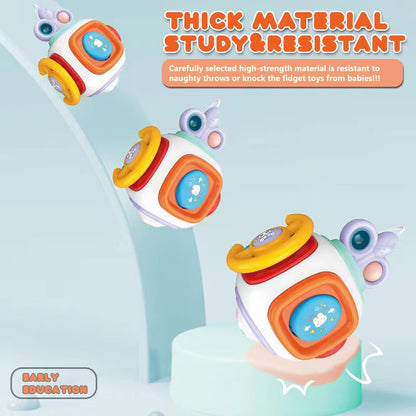 Montessori Sensory Toys for Toddlers 2-3 Travel Activities Busy Board Cube - Baby Gifts for 18+ Months Infant Boys Girls - Airplane Plane Car Travel Toys Educational Learning…