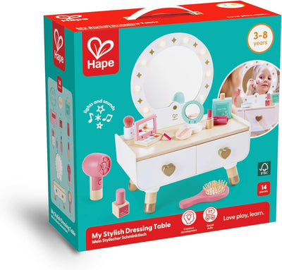 Fidtoy Kids Makeup Vanity Toy Set with Light Mirror