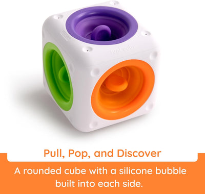 Fat Brain Toys Cubo Inquieto Tugl para Reventar, Atractivo para Niños Pequeños, Niños, Adolescentes, Adultos - Cubo Inquieto de Mano Relajante, 2 Años en Adelante