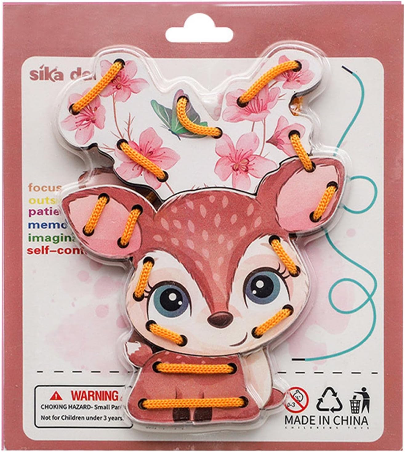 Ukuding Lacing for Toddler - Lacing Cardboard Sewing Cards Animal - Craft Supplies for Preschool Education Farm, Lacing Games, Activity Toys