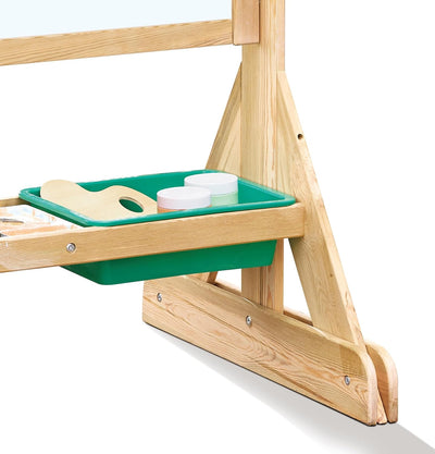 Fidtoy Chevalet d'Art Extérieur en Bois pour Enfants Kit de Peinture Double Face