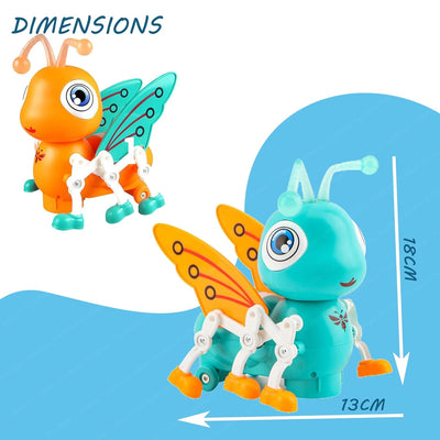 Fidtoy Walking Musical Bee Toy with Lights and 360 Rotation