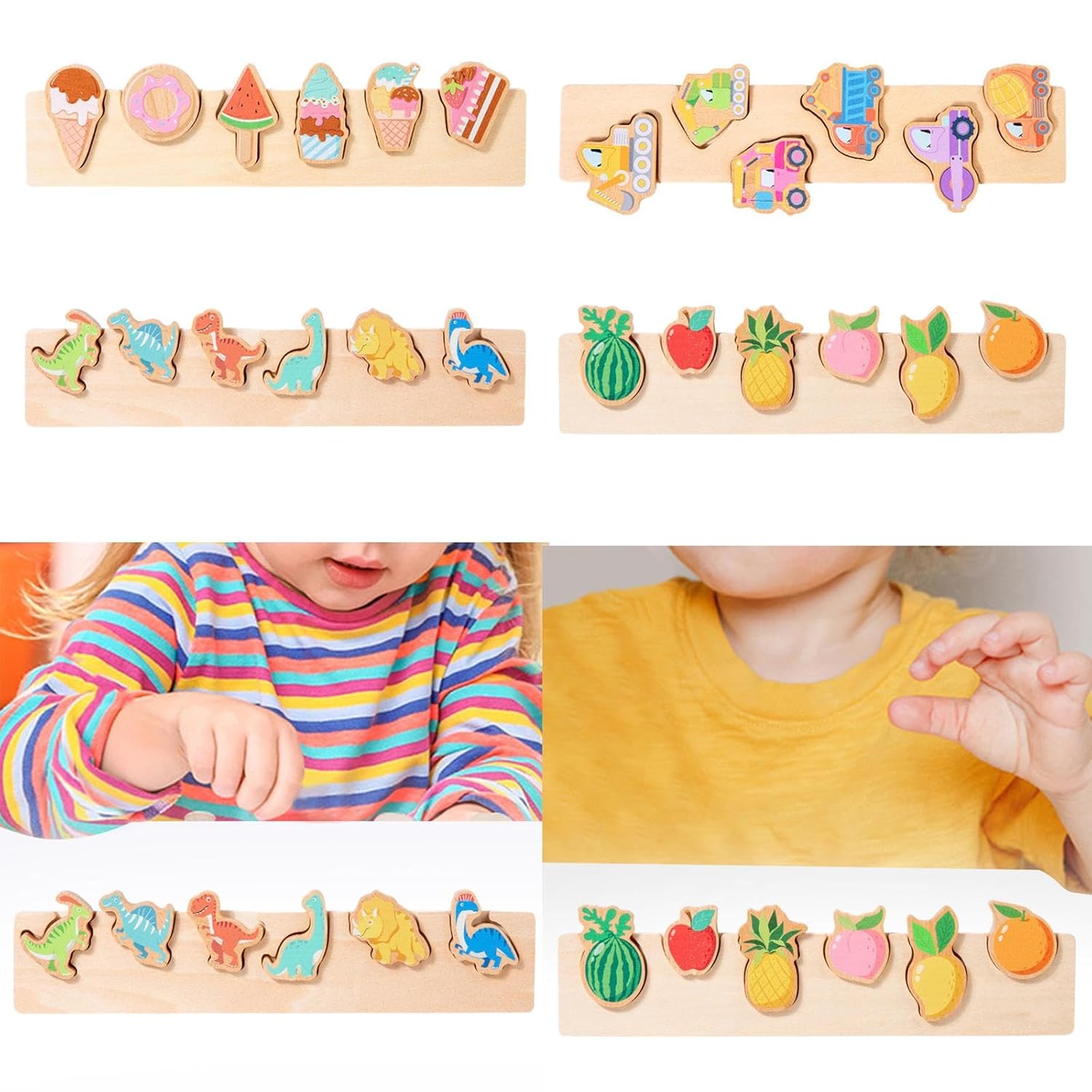 2Pcs Puzzle Matching Board Toy Desktop Game for Preschool 1 2 3+ Year Old | Educational | Other Educational Toys