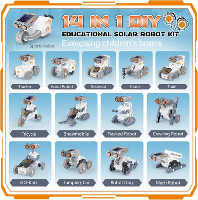 Kit de robotique à énergie solaire 14 modèles en 1 - 707