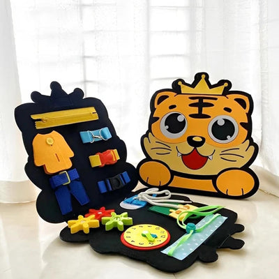 Tabla sensorial para niños - Tabla sensorial de actividades educativas | Tabla de actividades educativas de aprendizaje, juguete de viaje de animales, desarrollo de habilidades motoras finas Hondony