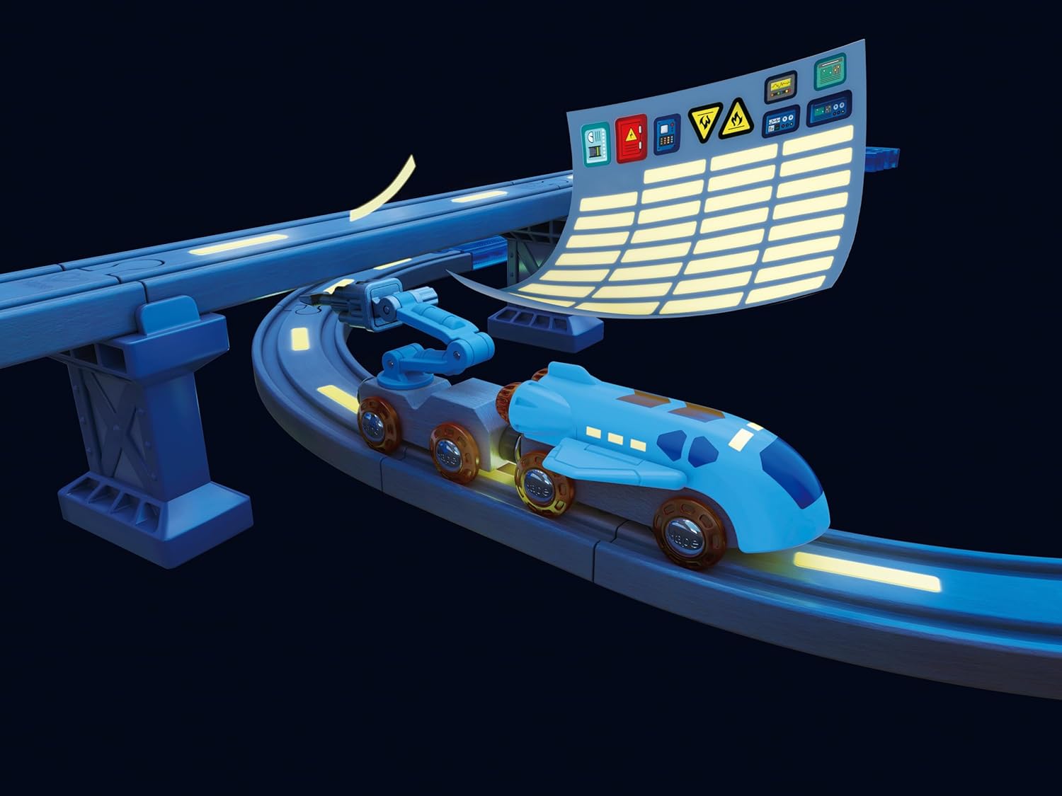Juguete Tren Espacial Fidtoy Juego de Vías de Exploración de Marte