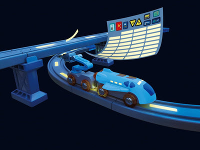 Juguete Tren Espacial Fidtoy Juego de Vías de Exploración de Marte