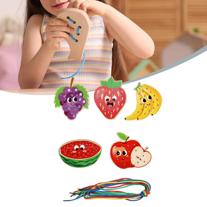 Lacing Cards for Preschoolers and Kids Motor Skills Toys Wooden Sewing Cards Style D|Other Educational Toys|Toys & Hobbies