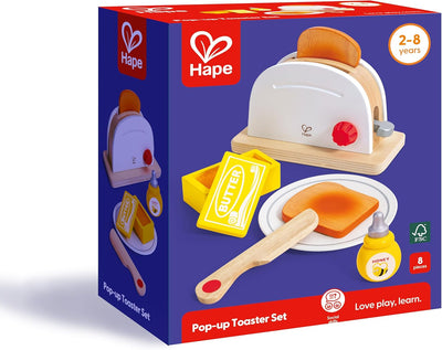 Fidtoy Wooden Pop Up Toaster Pretend Play Kitchen Toy Set