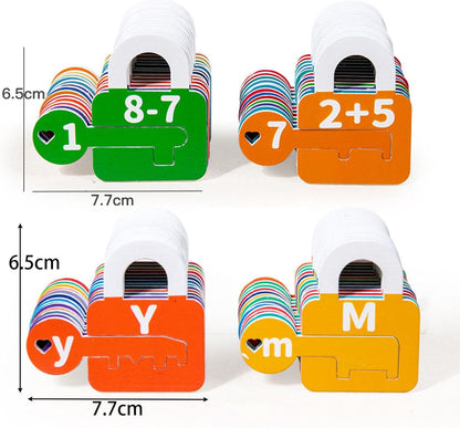 Wazsnhm Jouets d'apprentissage de verrouillage de l'alphabet et de l'arithmétique - Tri cognition pour les étudiants de voyage âgés de 3, 4, 5 ans, alphabet