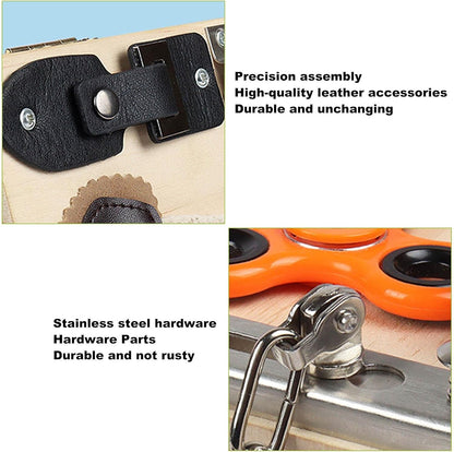 Toddler Busy Board Wooden Montessori Toys Busy Board Montessori Essential Educational Sensory Board Infant Activity Board Motor Skills Cognitive Learning Toys Felt Board Toys, Educational Toys for