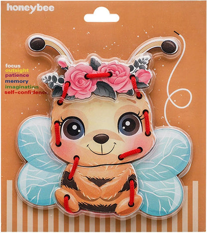 AOCATE-AOCATE Ahşap Bağlama Oyuncak, Hayvan Karton Dikiş Kartları Bağlama Oyuncak | Bağcık Oynama Oyunları, Yürümeye Başlayan Çocuklar ve Çocuklar için Hayal Gücü Eğitim Malzemeleri Geliştirme