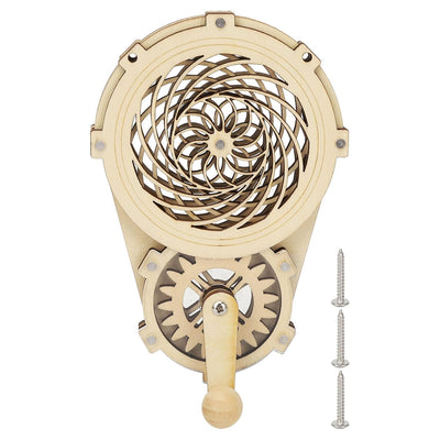 TARSHYRY DIY Wooden Hand Crank Gear Toy for Children Kids, Early Educational Puzzle Stimulate Imagination, Creative Wooden Model for Boys/Girls