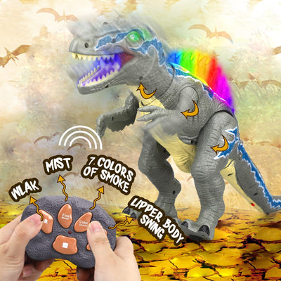 Jouet Dinosaure Télécommandé Fidtoy avec Vaporisation de Brume pour Enfants