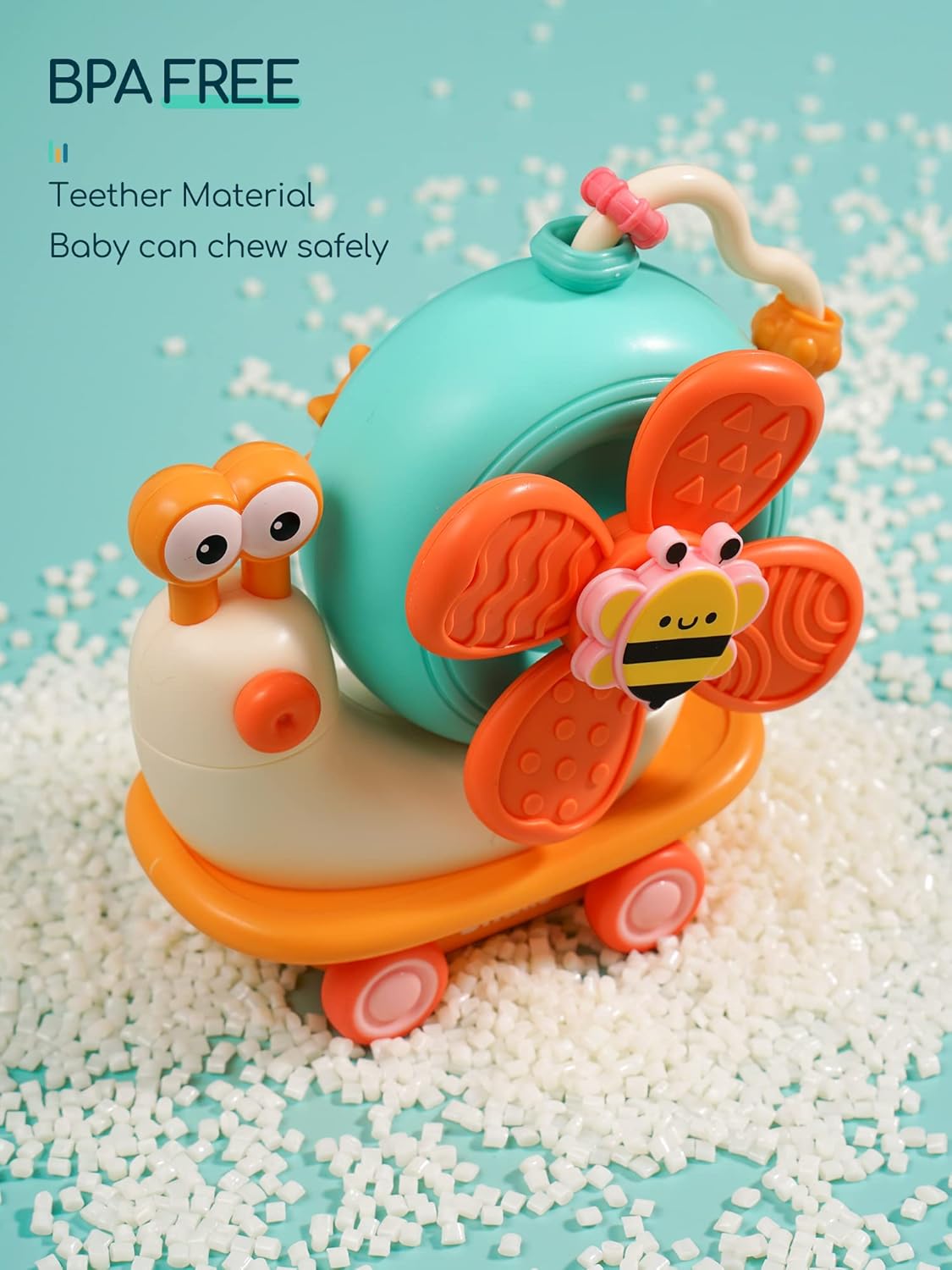 Fidtoy Suction Cup High Chair Toy for Babies – Montessori Sensory Spinner Toy for Mealtime & Travel