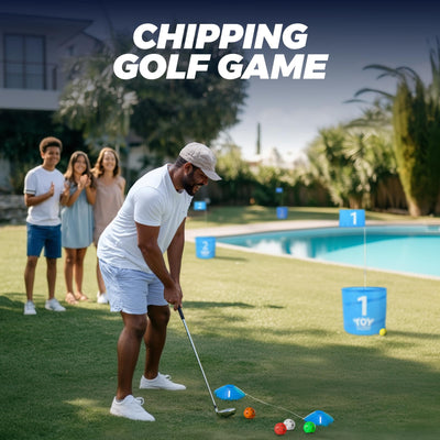 Fidtoy Golf Practice Holes Game Set Blue 6 Pack