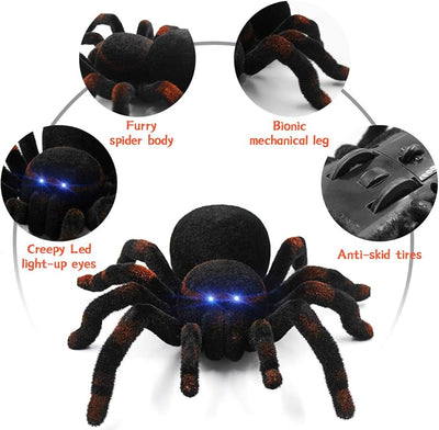 Fidtoy Jouet Araignée Tarentule Télécommandée – Araignée réaliste qui bouge pour enfants de 8 ans et plus