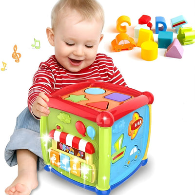 Cube d'activités à formes Huanger avec piano - 520