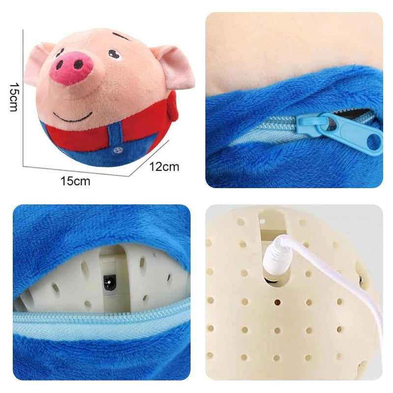 Fidtoy Jouet en peluche interactif pour bébés et animaux de compagnie | Jouet sonore rebondissant pour jouer à la maison