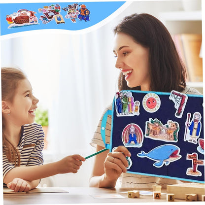 1 set de fieltro para fieltro para niños historias bíblicas de la biblia.