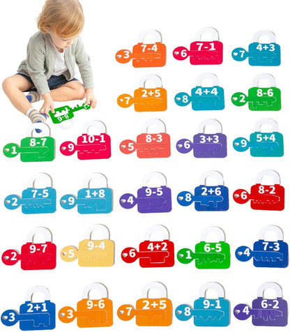 Contando labirinto, brinquedos de correspondência de letras | Brinquedos de emparelhamento de letras em formato de fechadura de | Brinquedo de atividade de quebra-cabeça educacional de cognição de cor