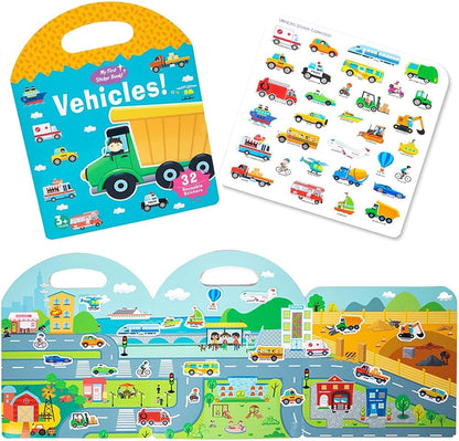 Unimore Kids Busy Book Jelly Quiet Book Toddler Travel Toys, Kids Sticker Book for Toddlers 3+ Preschool Learning Activities Reusable Learning & Education Sticker Book for Kids