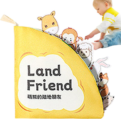 Qumiuu Libros de baño para bebés | Libros de tela para el baño para niñas y niños, libro interactivo portátil para bebés, juguetes de educación temprana para bebés y niños de 0 a 6 meses