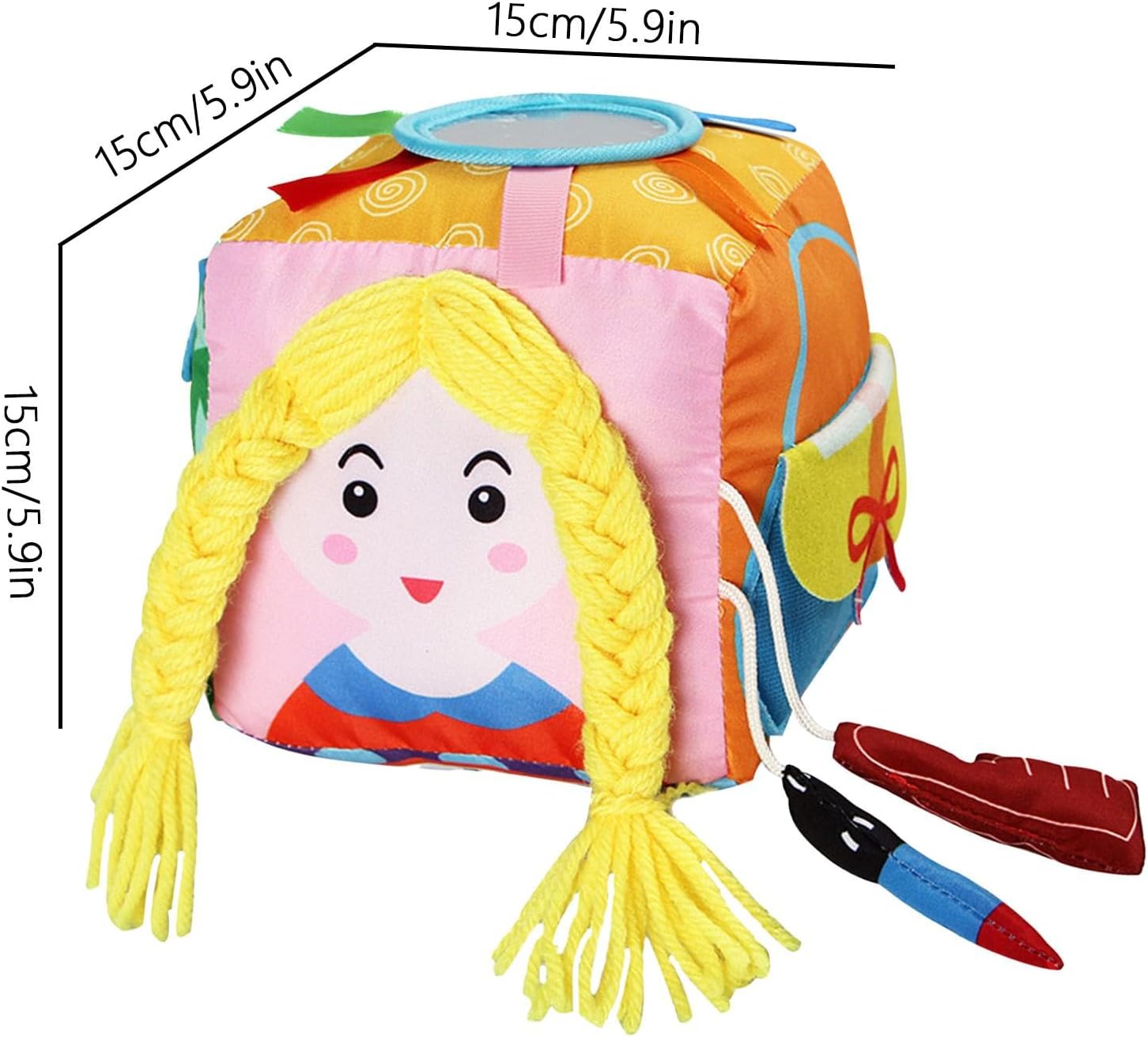 Brinquedo de caixa de tecido, brinquedos de aprendizagem para bebês de 6 a 12 meses - Caixa sensorial com brinquedos de atividades para bebês de animais de pelúcia - Brinquedos educativos para animais