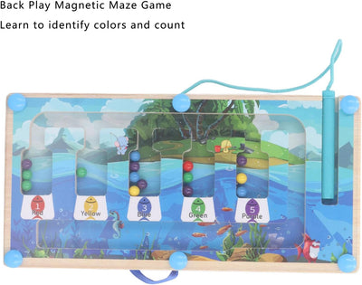 Fidtoy Montessori Busy Board with LED Light Switch Dual Sided Sensory Board Magnetic Maze Fine Motor Skills Learning Toy Travel Quiet Toy Gift