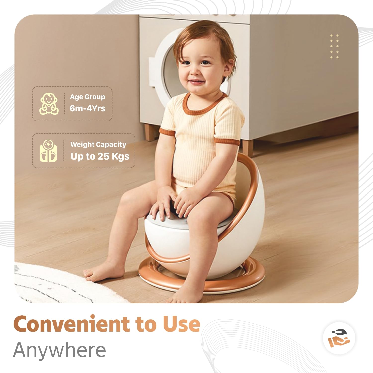 Fidtoy Asiento de inodoro de entrenamiento para niños pequeños, asiento de orinal cómodo para bebés, inodoro de entrenamiento portátil para niños de 1, 2 y 3 años, para uso doméstico