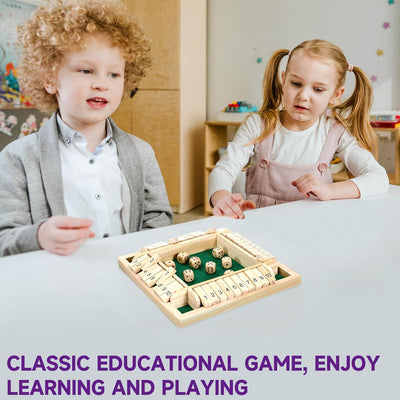 Jeu de dés de nombres en bois Fidtoy pour enfants de 3 ans et plus, jouet d'apprentissage des mathématiques