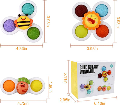 3 pièces Spinner à ventouse pour bébé