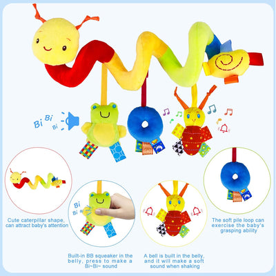 Jouet sensoriel Fidtoy BusyBugg pour poussette et lit de bébé, pour bébés de 0 à 6 mois
