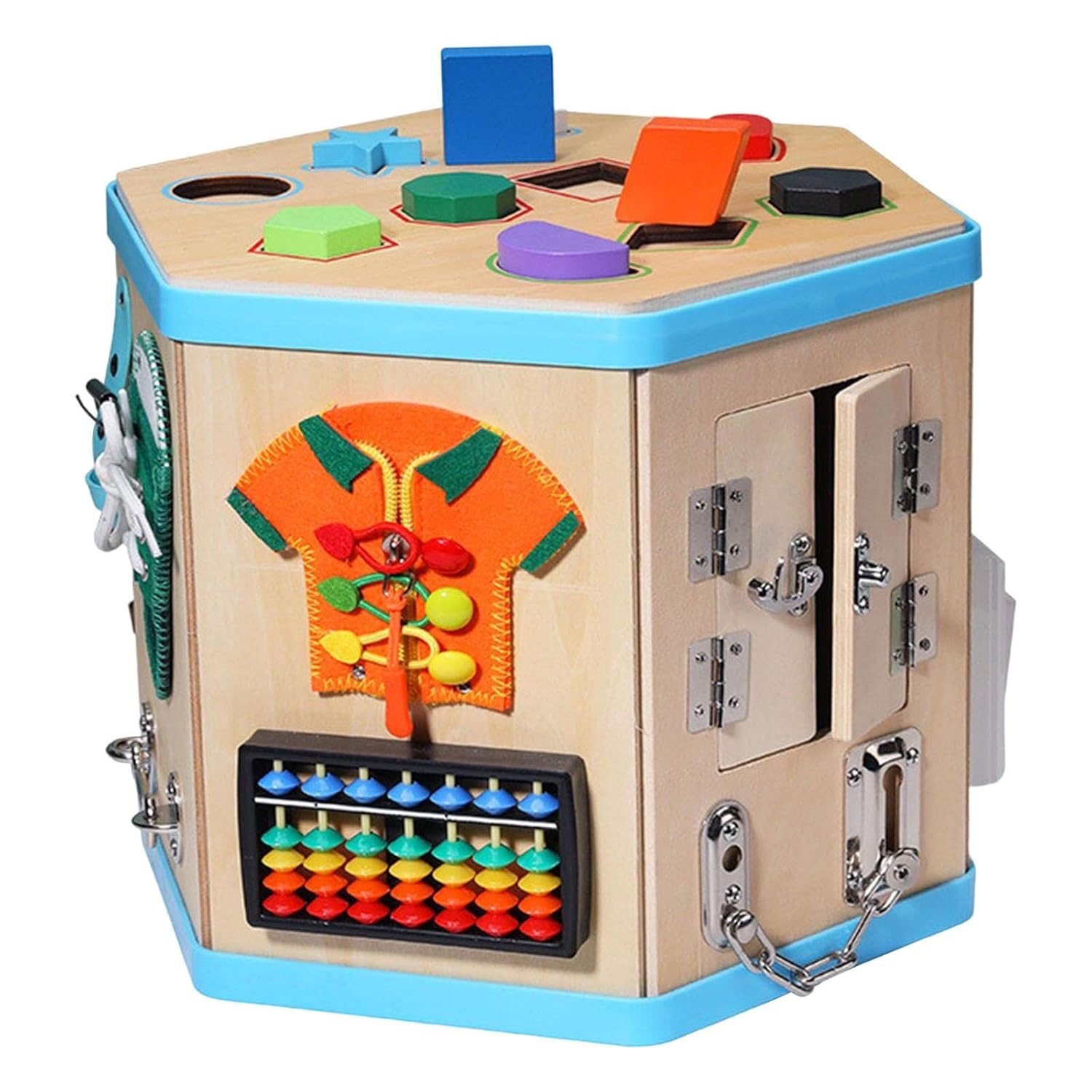 Portable Basic Motor Skill Activity Board for Kids 1-2 Years Old Great Gift Six Sides | Educational | Other Educational Toys